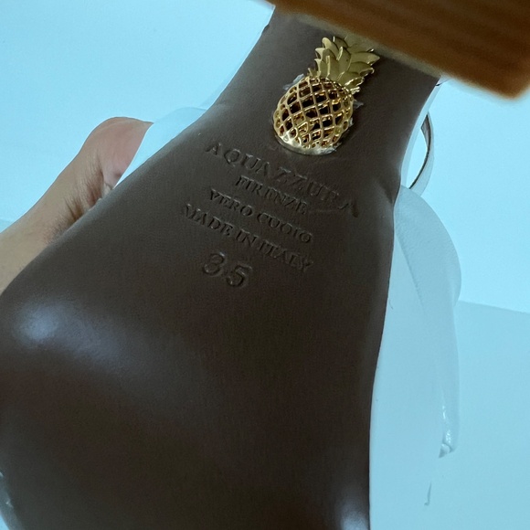 Aquazzura platform white leather sandal - Picture 4 of 10